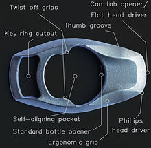 Load image into Gallery viewer, Silver Natural Finish Bottle Opener Multi-Tool